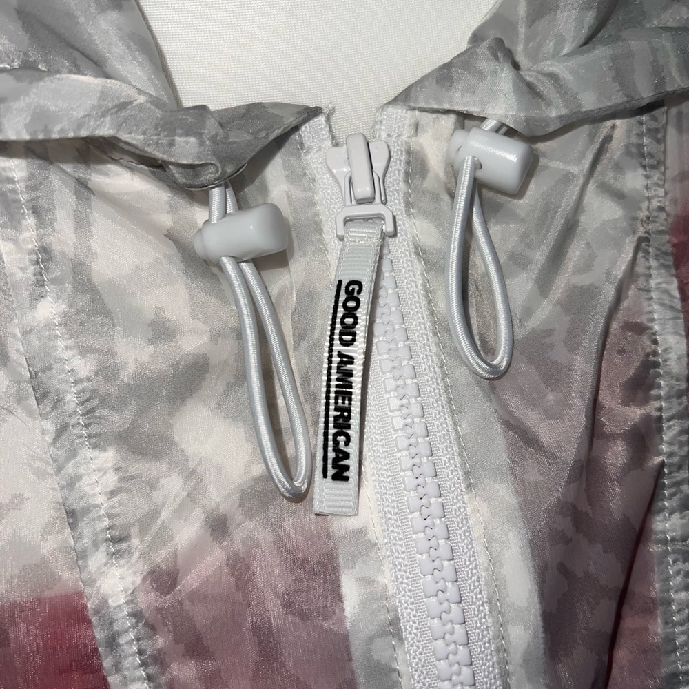 Good American🦎Icy Leopard Print Windbreaker Jacket🌵 - Picture 3 of 4